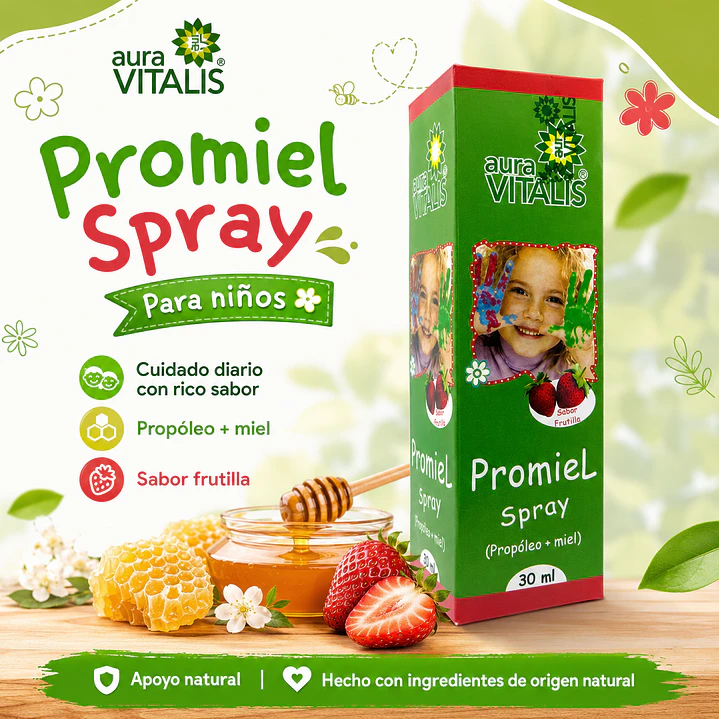 Promiel Niños Propoleo + Miel Spray Sabor Frutilla 30ml 3