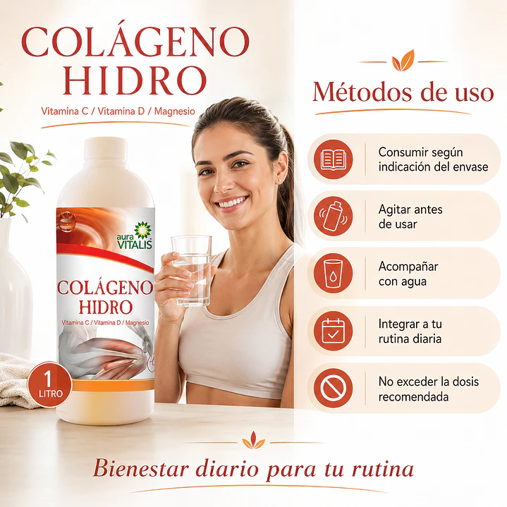 Colageno Hidro Vit C / Vit D / Magnesio 1 Litro  3