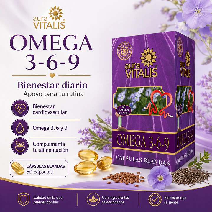 Omega Aura Vitalis 3-6-9 / 60 Capsulas  4