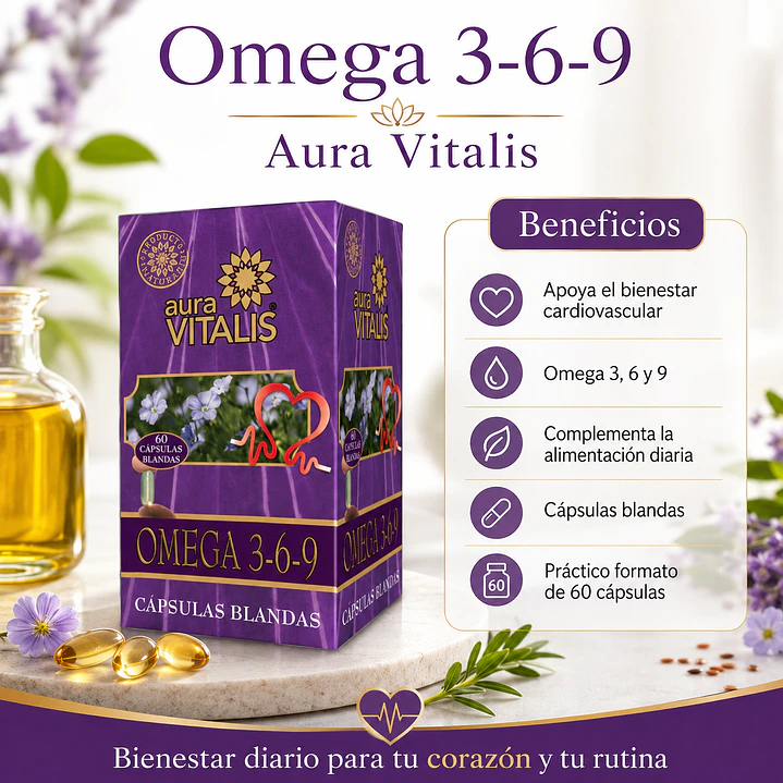 Omega Aura Vitalis 3-6-9 / 60 Capsulas  3