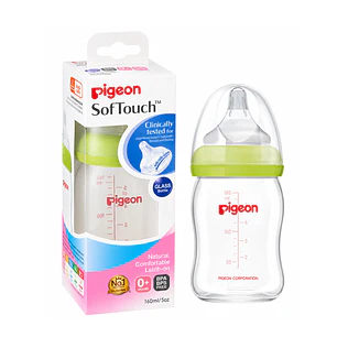 Pigeon Biberón Softouch Vidrio Verde 160 ml