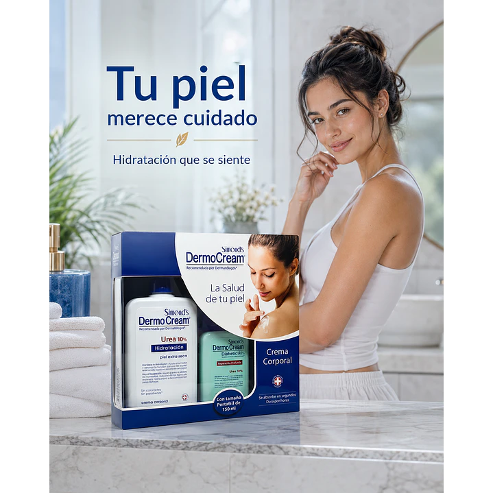 Estuche Dermocream Urea 10% 400ml + Diabetic Skin 150ml 4