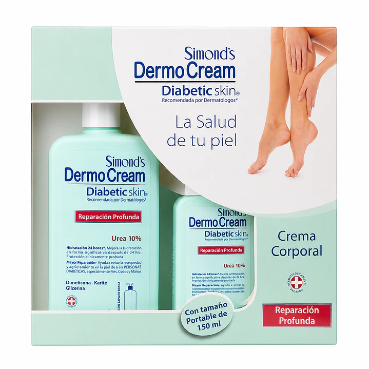 Estuche Dermocream Diabetic Skin 400+150ml 1