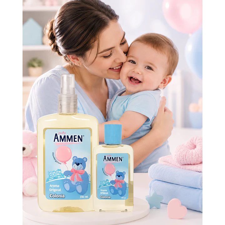 Pack Colonia Ammens 210ml + 75ml Hipoalergénicas Bebé 3