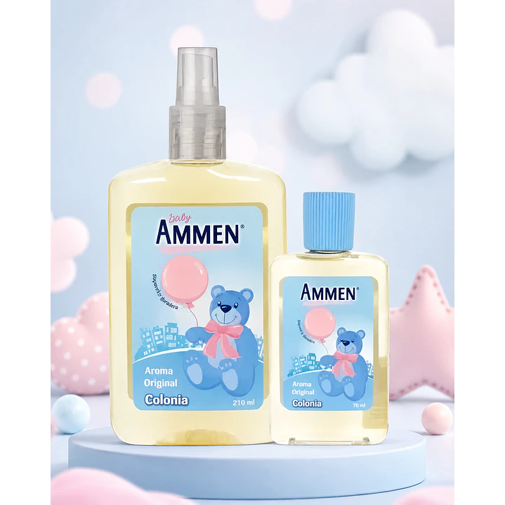 Pack Colonia Ammens 210ml + 75ml Hipoalergénicas Bebé 4