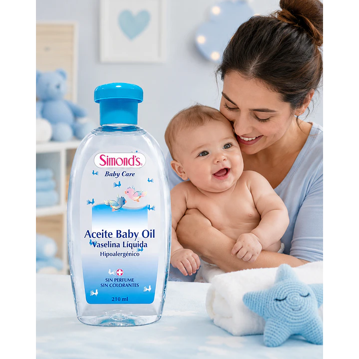 Aceite Corporal Baby Oil Vaselina Simonds 210ml 6