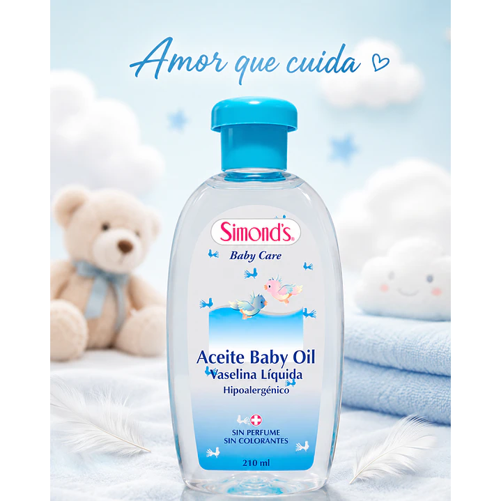 Aceite Corporal Baby Oil Vaselina Simonds 210ml 2