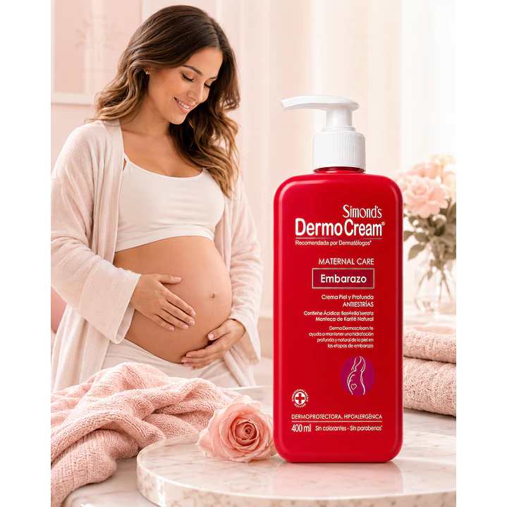 Crema Corporal Dermocream Embarazo En Dosificador 400ml 6