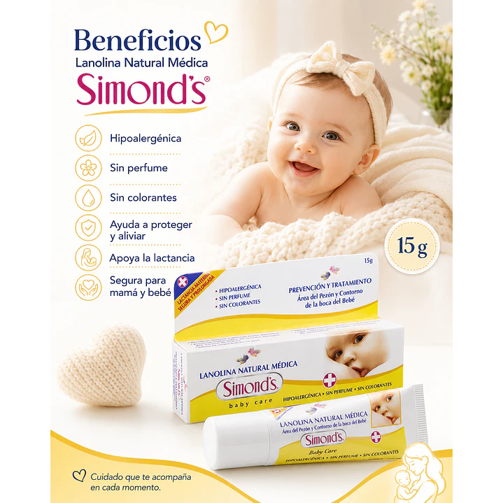Lanolina Natural Medica Simonds 15g 5