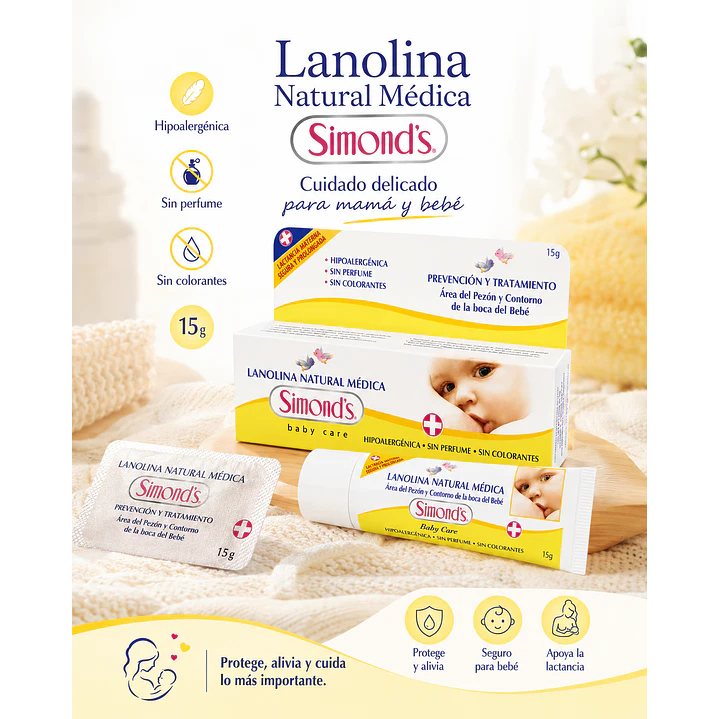Lanolina Natural Medica Simonds 15g 3