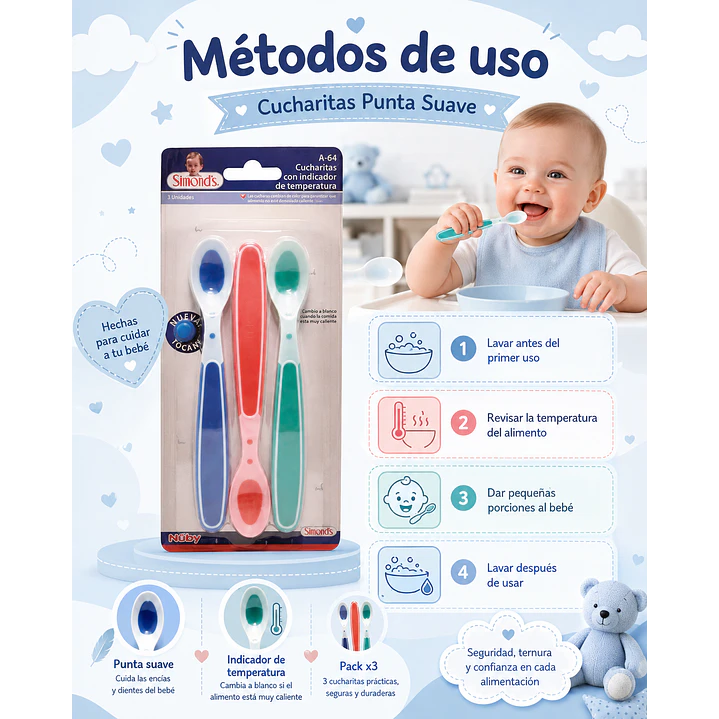 Simonds Cucharas Punta Suave Pack X 3 4