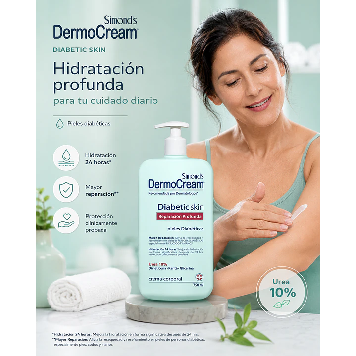 Crema Corporal Diabetic Skin  Dermocream 750ml 4