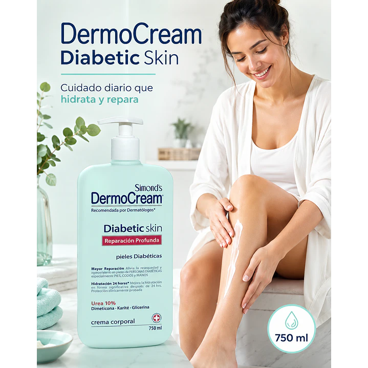 Crema Corporal Diabetic Skin  Dermocream 750ml 2