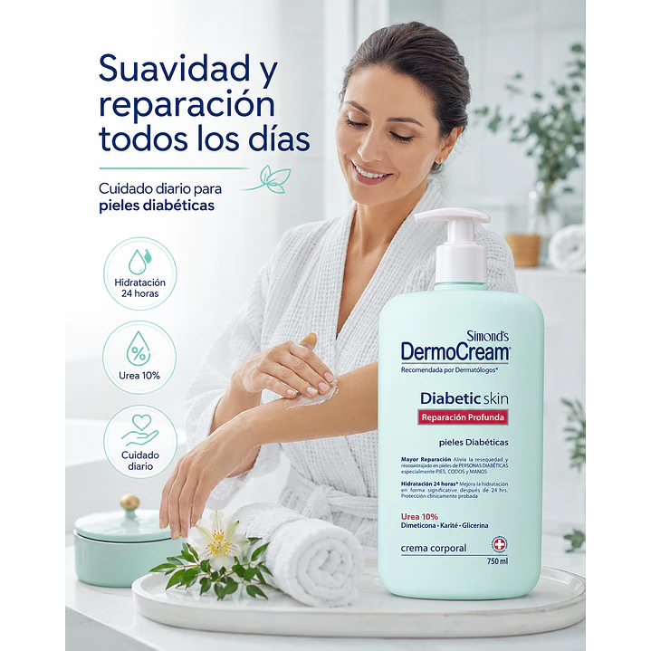 Crema Corporal Diabetic Skin  Dermocream 750ml 6