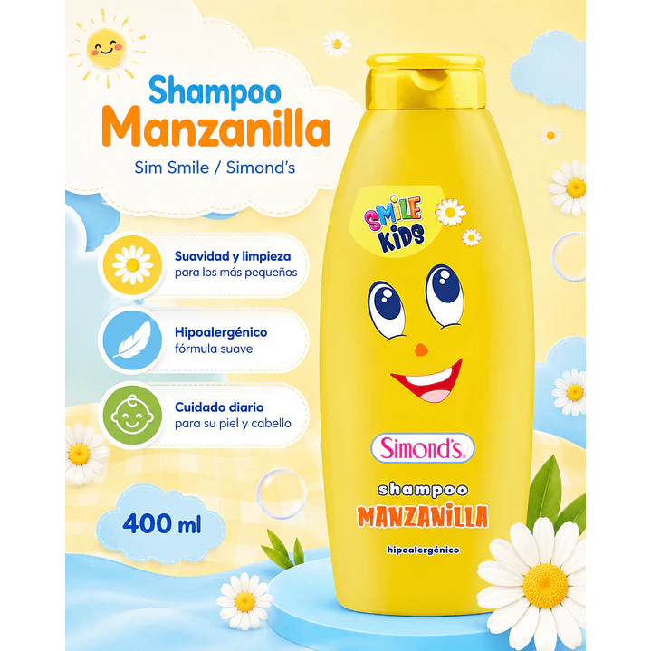 Shampoo Smile Kids Destellos Luminosos Simonds 400ml 2