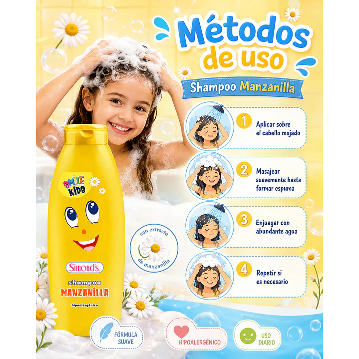 Shampoo Smile Kids Destellos Luminosos Simonds 400ml 3