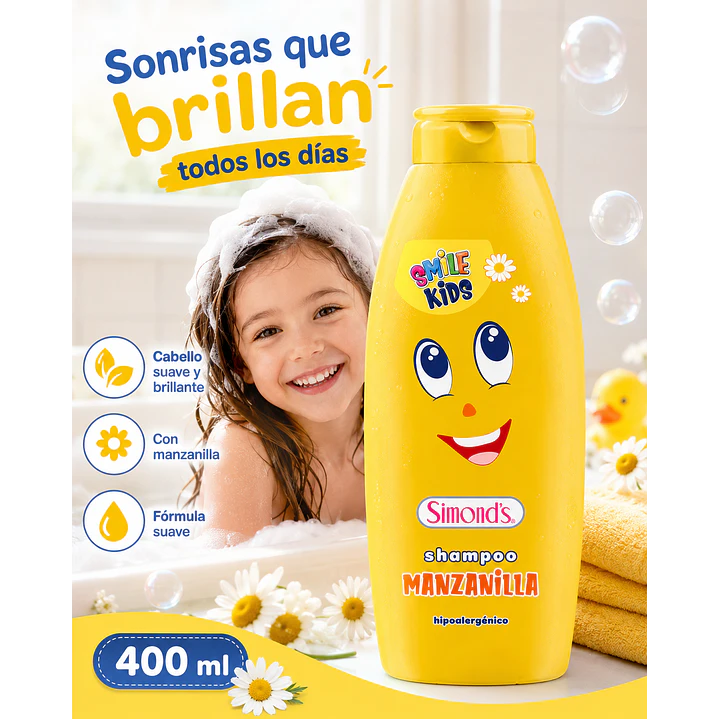 Shampoo Smile Kids Destellos Luminosos Simonds 400ml 5