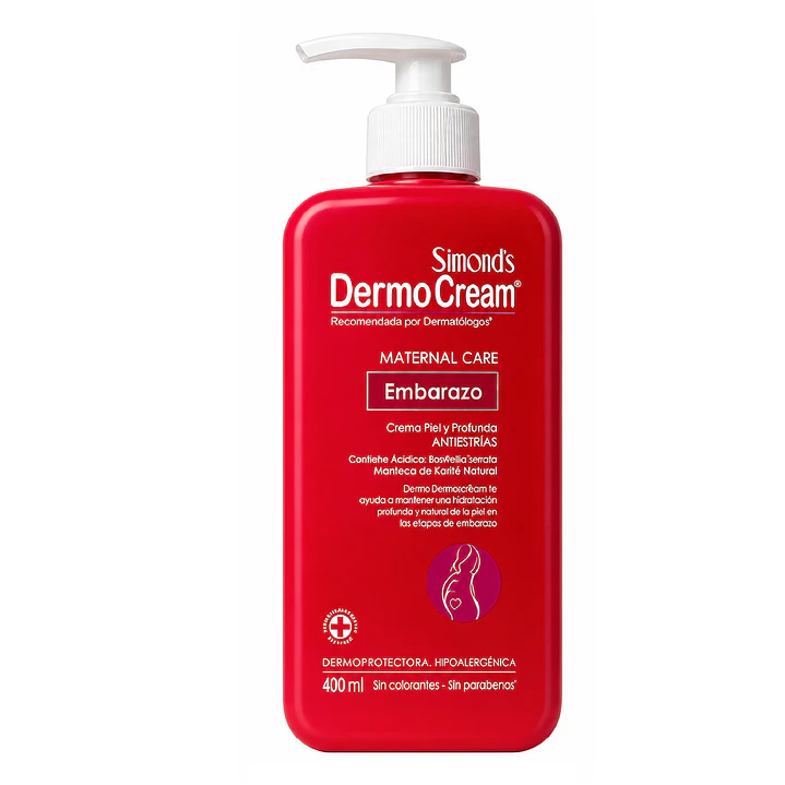 Crema Corporal Dermocream Embarazo En Dosificador 400ml 1