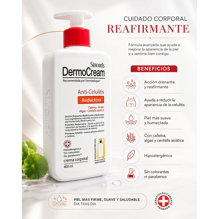 Crema Dermocream Anti Celulitis Simond's 400 Ml. 4