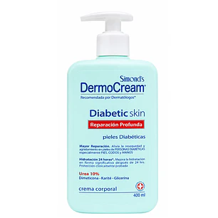 Crema Corporal Dermocream Diabetic Skin Simond's 400 Ml.