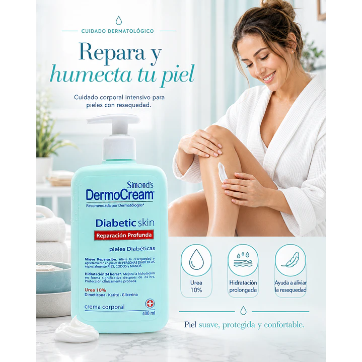 Crema Corporal Dermocream Diabetic Skin Simond's 400 Ml. 2