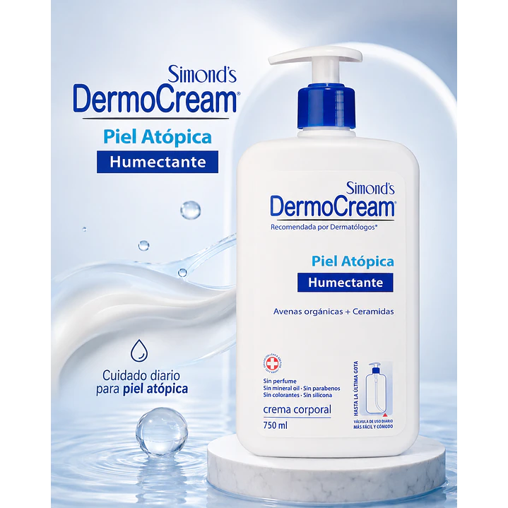 Crema Corporal Dermocream Atopica Humectante Avenas Organicas 750 Ml 3