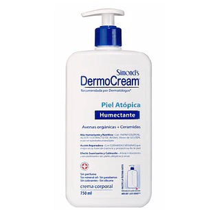 Crema Corporal Dermocream Atopica Humectante Avenas Organicas 750 Ml