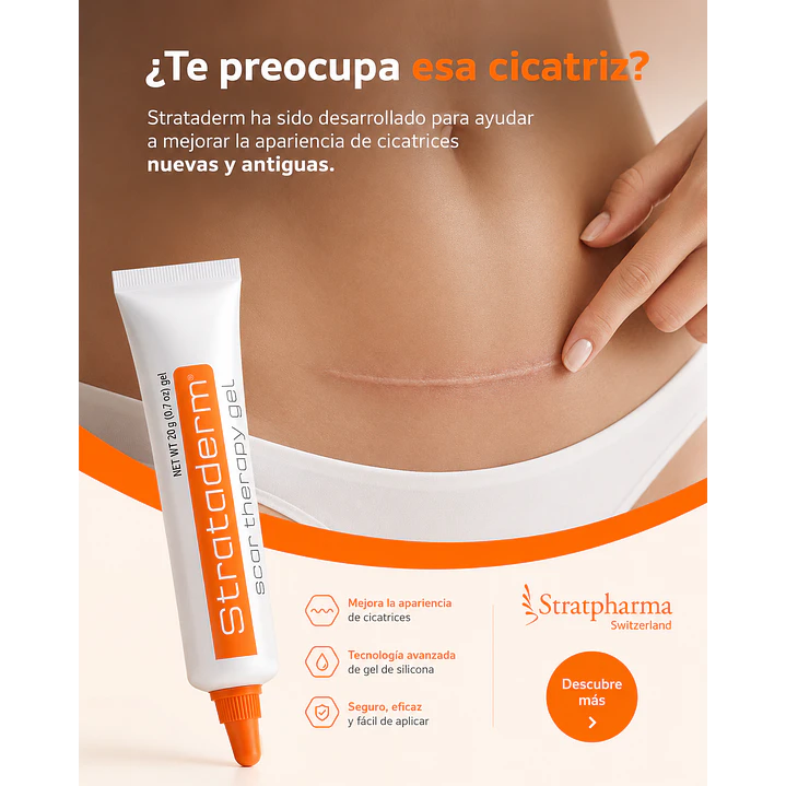 Strataderm Gel Tratamiento Profesional De Cicatrices 10g 8