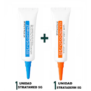 Set Stratamed 5g + Strataderm 5g Gel Tratamiento Profesional De Cicatrices