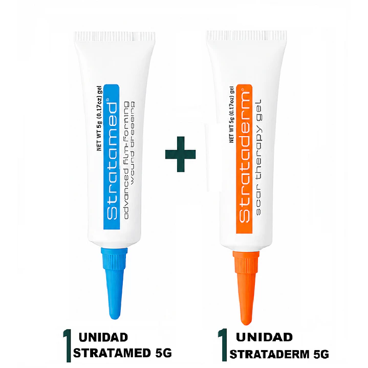 Set Stratamed 5g + Strataderm 5g Gel Tratamiento Profesional De Cicatrices 1