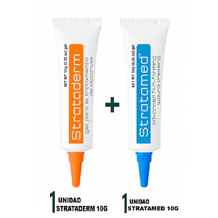 Set Stratamed 10g + Strataderm 10 g Gel Tratamiento Profesional De Cicatrices