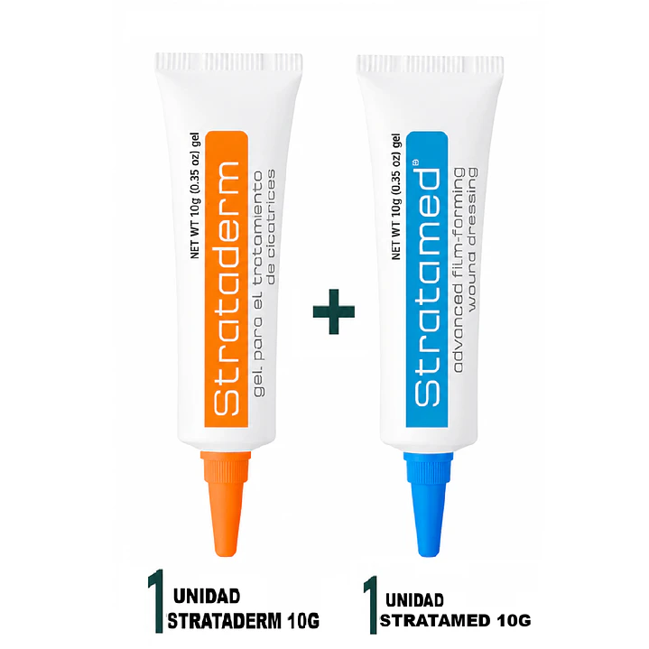 Set Stratamed 10g + Strataderm 10 g Gel Tratamiento Profesional De Cicatrices 1