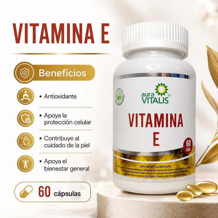 Vitamina E 60 Capsulas Sabor Natural A.v 5