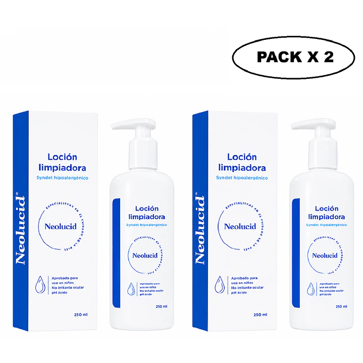 Neolucid Locion Limpiadora Facial y Corporal 250ml Pack x2 1