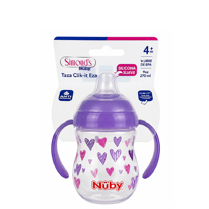 Vaso Mamadera Antiderrame Con Boquilla Nuby +4m 9oz 270ml   2