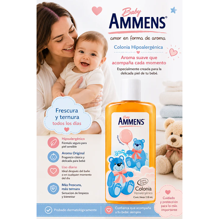 Colonia Baby Ammens 210 Ml 5