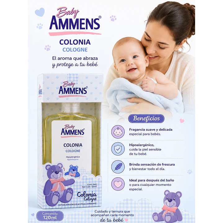Colonia Baby Ammens 120ml 4