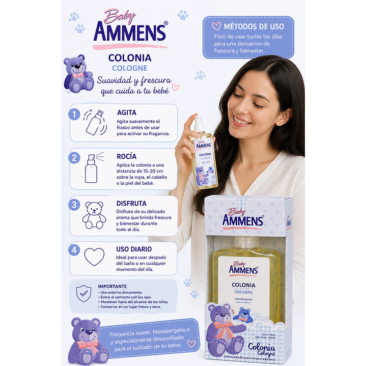Colonia Baby Ammens 120ml 7