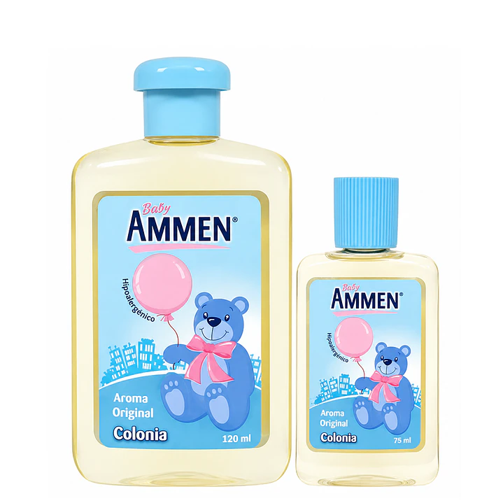 Colonia Ammen Pack 120ml + 75ml Hipoalergénicas Bebé 2