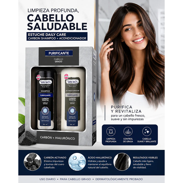 Pack Shampoo + Acond Simond´s Professional Purificante 5