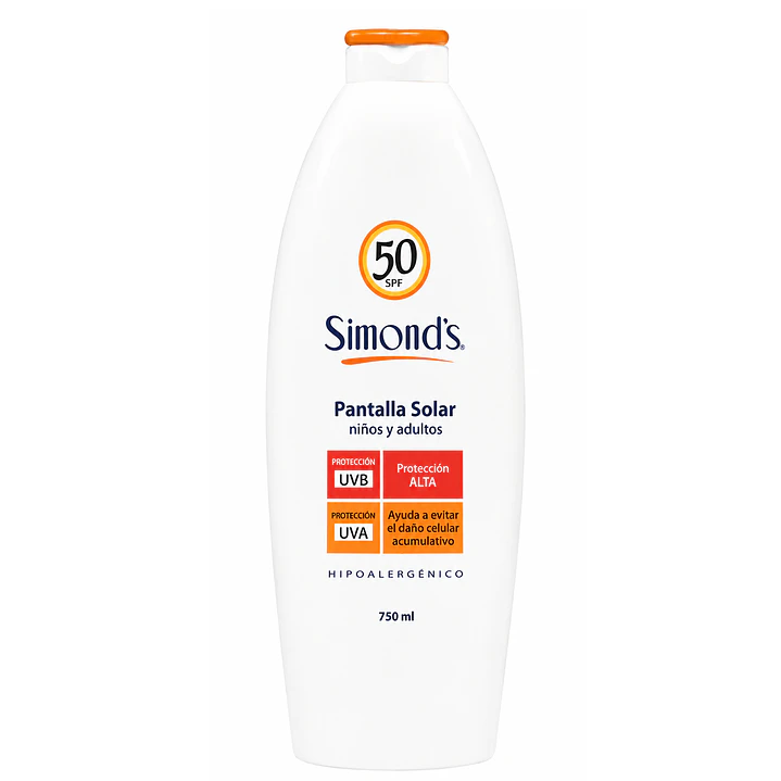 Pantalla Solar Spf 50 Niños Y Adultos Simonds 750 Ml 1
