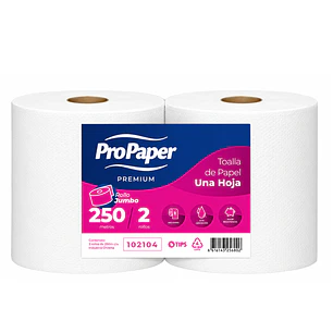 Toalla Propaper Jumbo 250 Mts x2 Rollos