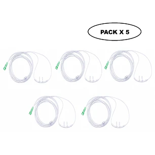 Canula Nasal De Oxigeno Naricera Bigotera Neonatal Pack x 5
