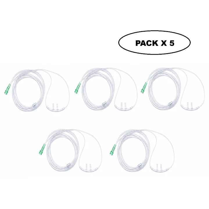 Canula Nasal De Oxigeno Naricera Bigotera Neonatal Pack x 5 1