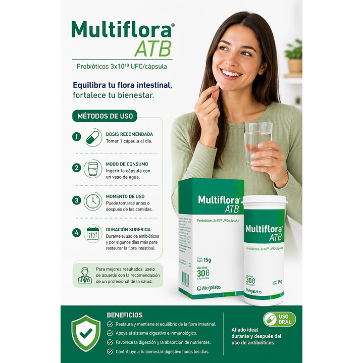 Multiflora Atb Probioticos X30 Capsulas  3