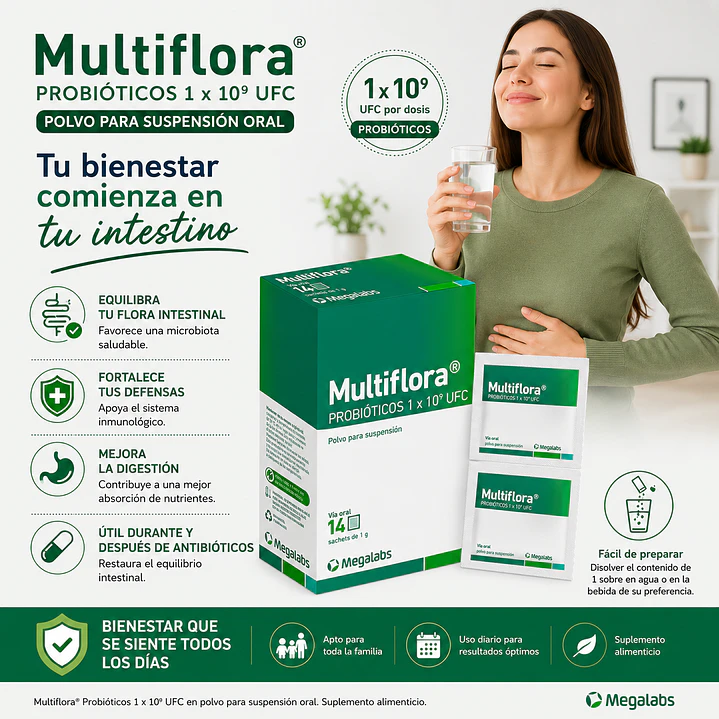 Multiflora Probiotico Polvo Para Suspensión Oral X14 Sachet 3