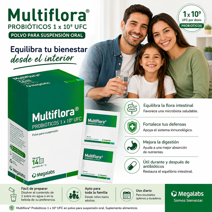 Multiflora Probiotico Polvo Para Suspensión Oral X14 Sachet 4