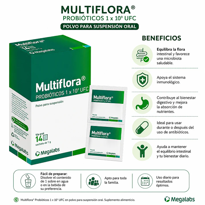Multiflora Probiotico Polvo Para Suspensión Oral X14 Sachet 5