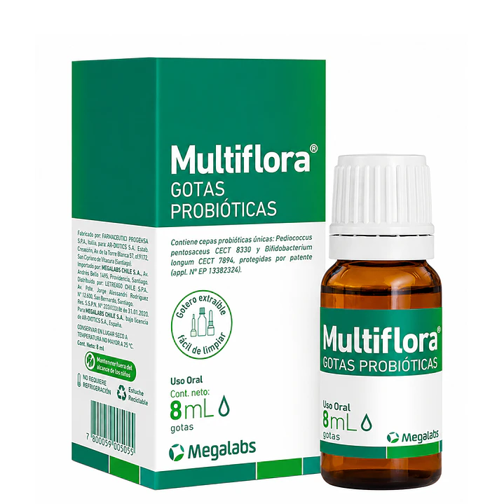 Multiflora Gotas Probioticas 8ml Sabor Sin Sabor 1
