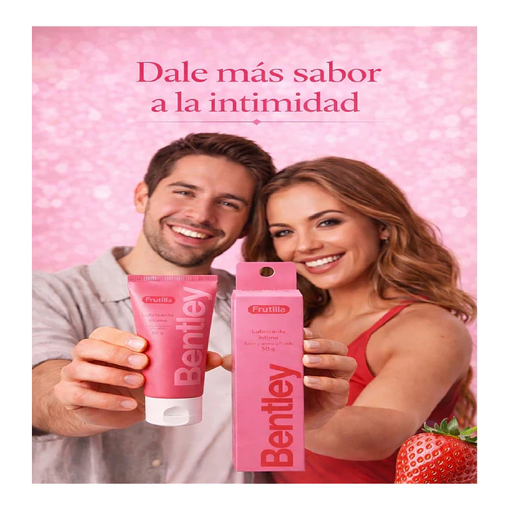 Bentley Gel Lubricante Íntimo Frutilla 50 g Base Agua 4